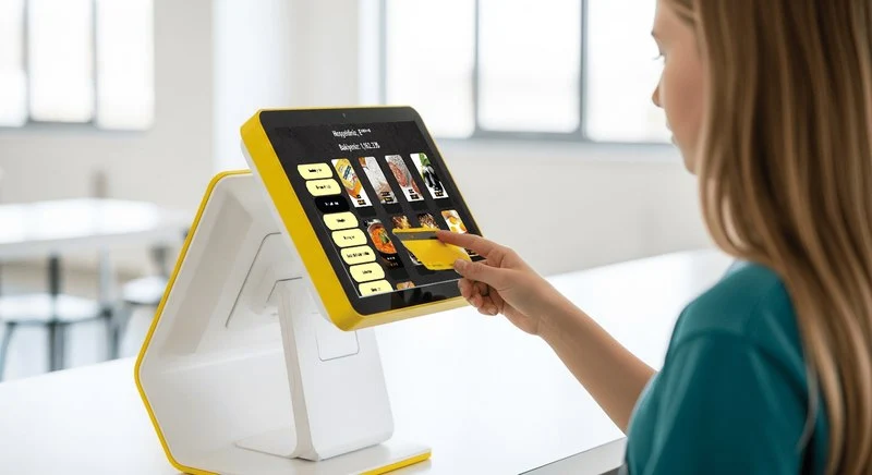Kantin kart sistemi ile kiosk cihazından alışveriş yapan öğrencidir.